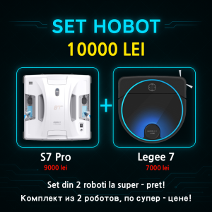 Reducere specială! Set HOBOT S7 PRO + Legee 7 la 10 000 lei. Geamuri impecabile și podele curate cu cei mai buni roboți HOBOT. Livrare rapidă în Chișinău și Moldova!